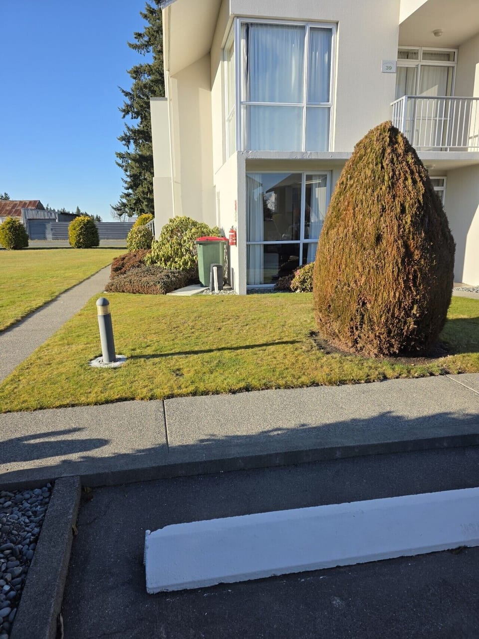 Front of apartment