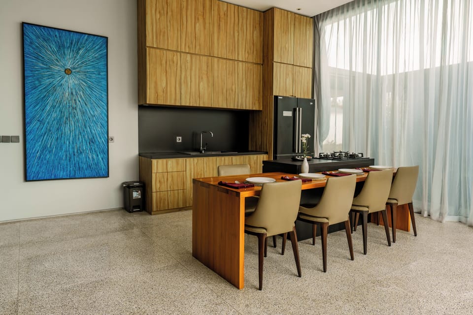 Family Villa, Balcony, Garden View | Private kitchen