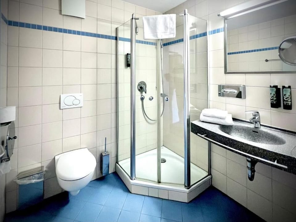 Superior Single Room, Park View | Bathroom | Shower, hair dryer, towels, soap