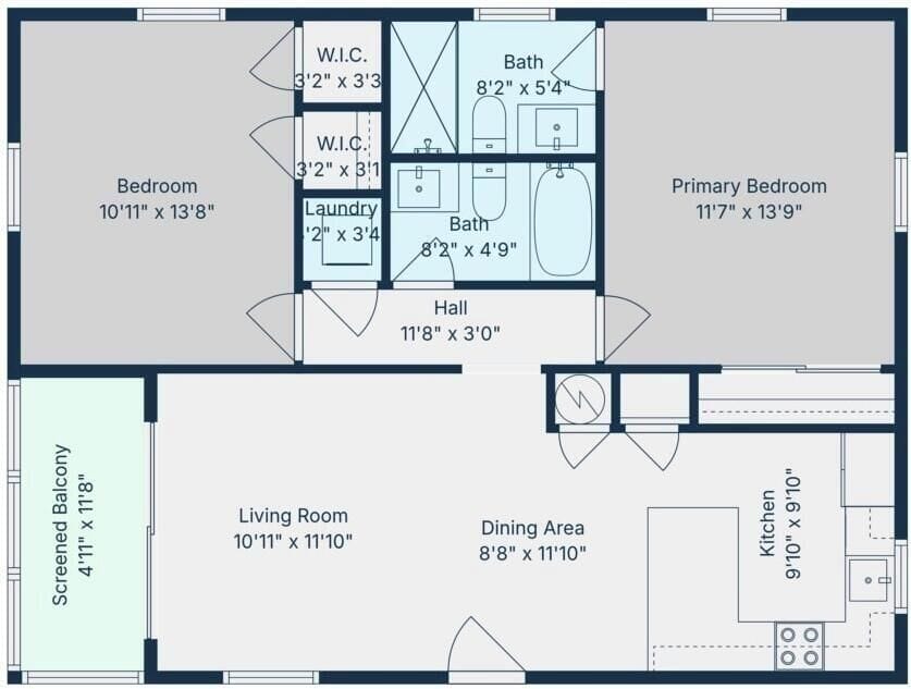Condo, 2 Bedrooms | Floor plan