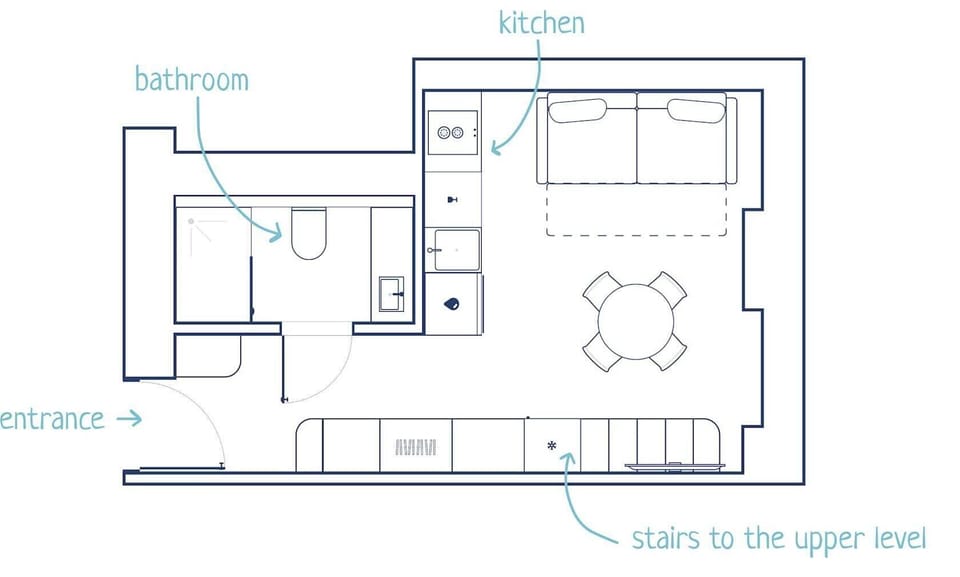 Floor plan of the lower floor