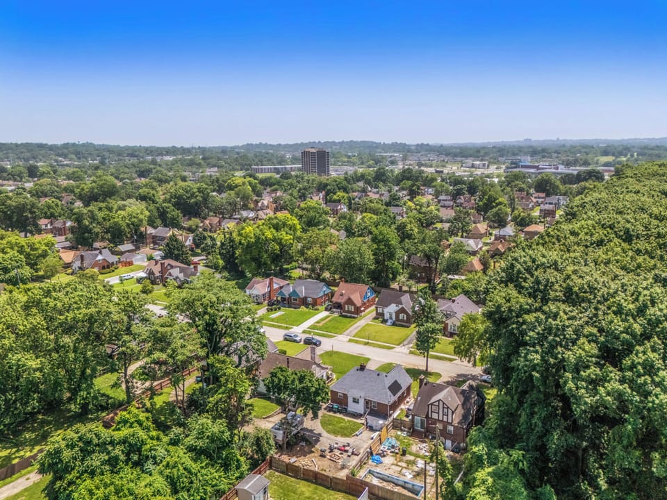 House, Patio | Aerial view