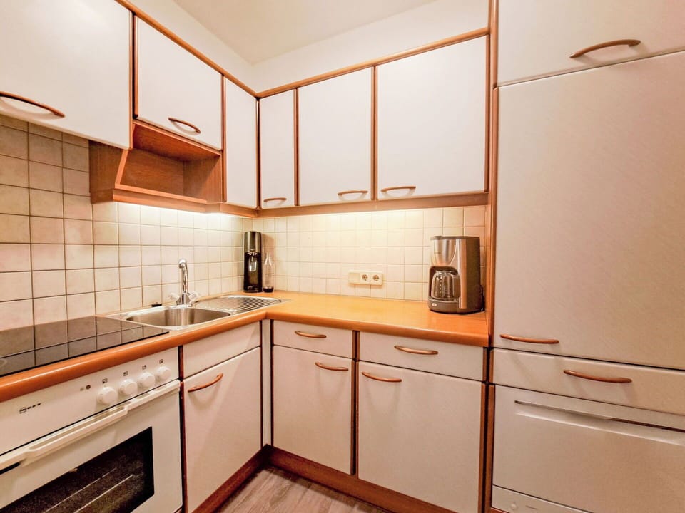 Kitchen, Wood, Countertop, Interior Design, Flooring, Major Appliance, Cabinetry, Kitchen Appliance, Floor, Sink