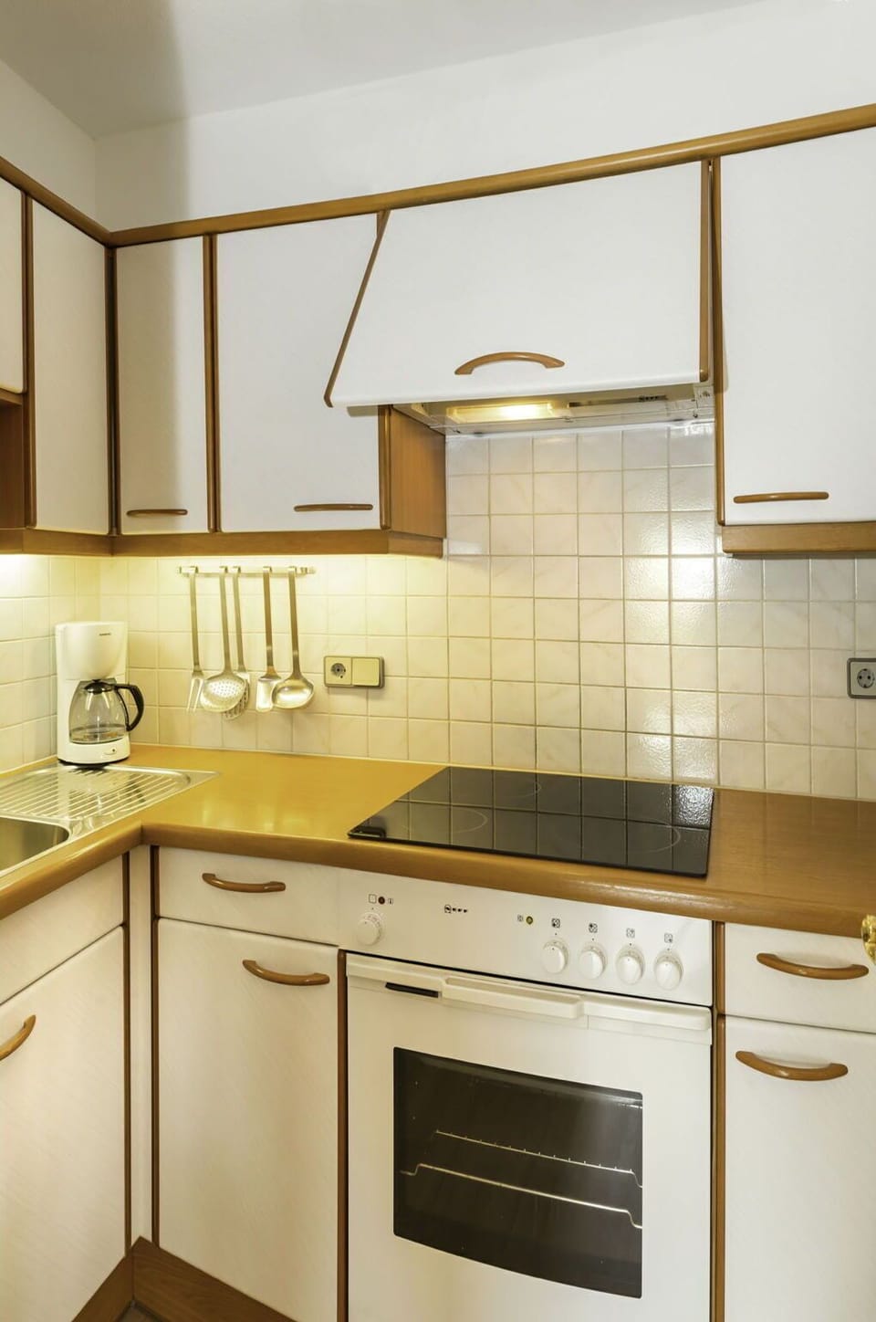 Kitchen, Countertop, Kitchen Appliance, Major Appliance, Wood, Interior Design, Cabinetry, Flooring, Plumbing Fixture, Room