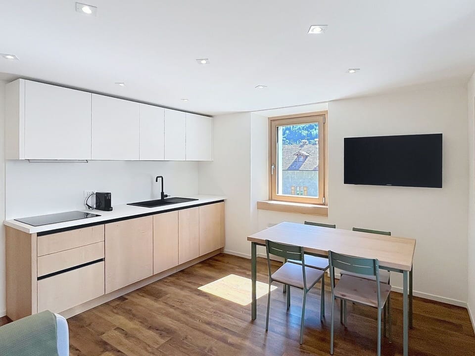 Flooring, Interior Design, Floor, Wood, Furniture, Wood Flooring, Ceiling, Kitchen, Room, Countertop