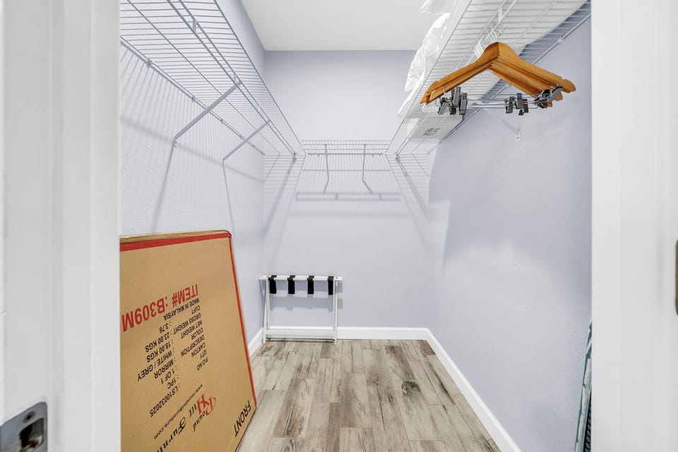 Master walk-in closet
