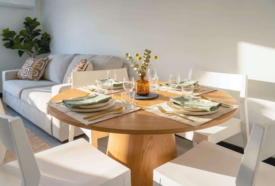 Enjoy meals together or plan your next adventure around the cozy dining table.