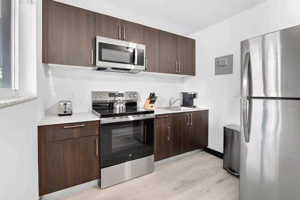 Cook with ease in the fully equipped kitchen, complete with the essentials for everyday meals.