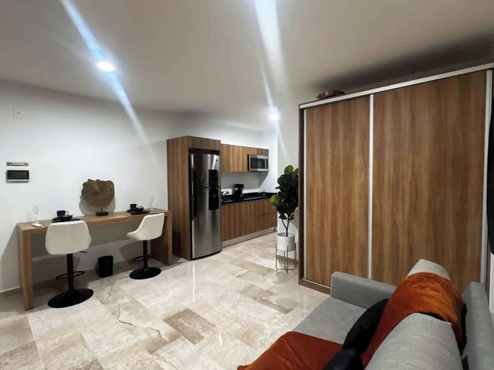 Open-plan living area (private studio)