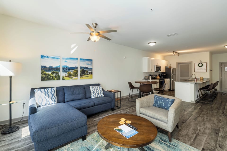 With ample seating throughout the living area, there’s plenty of room for your whole group to gather and relax.