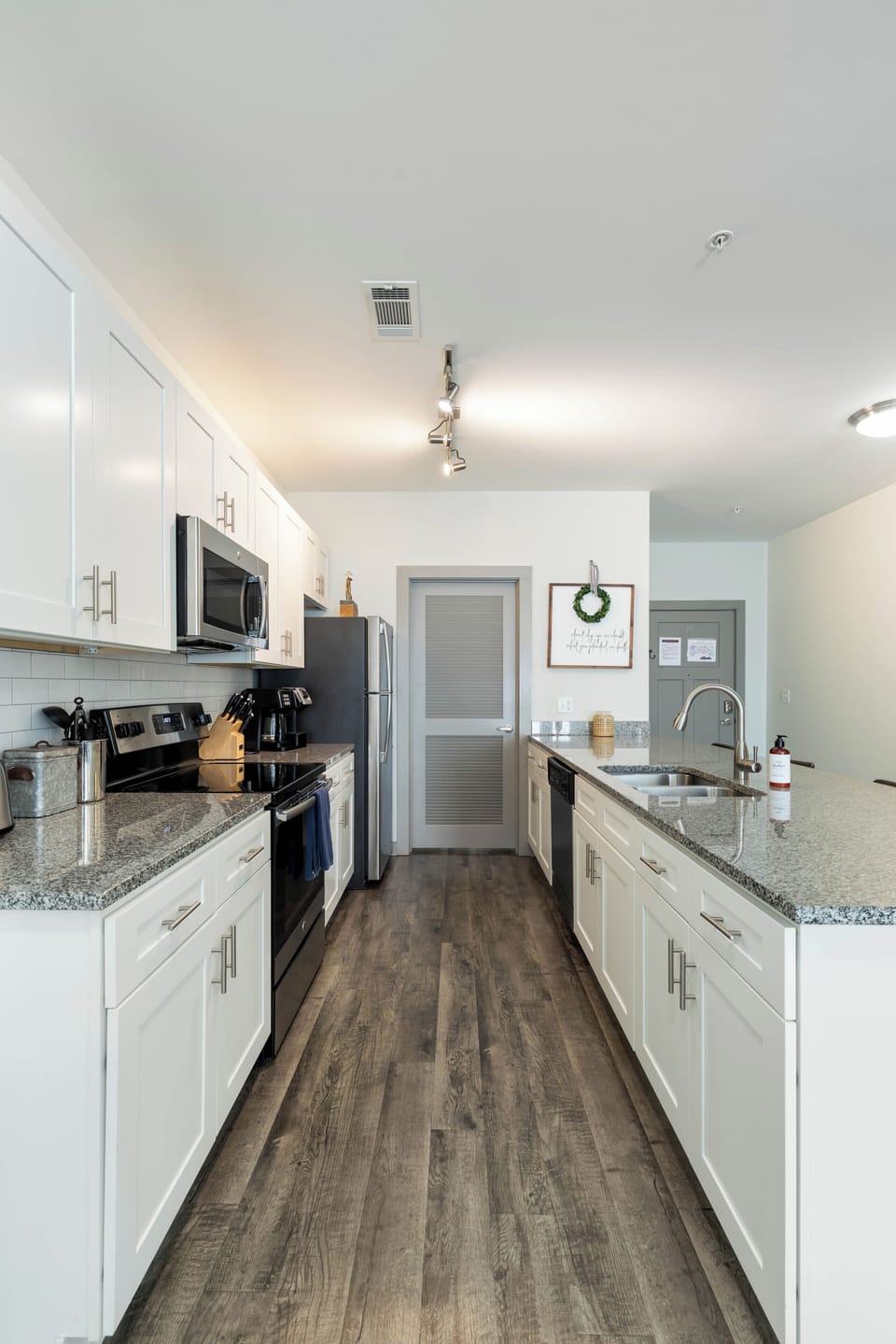 Cook with ease in our well stocked kitchen featuring everything you need to prepare meals during your stay.