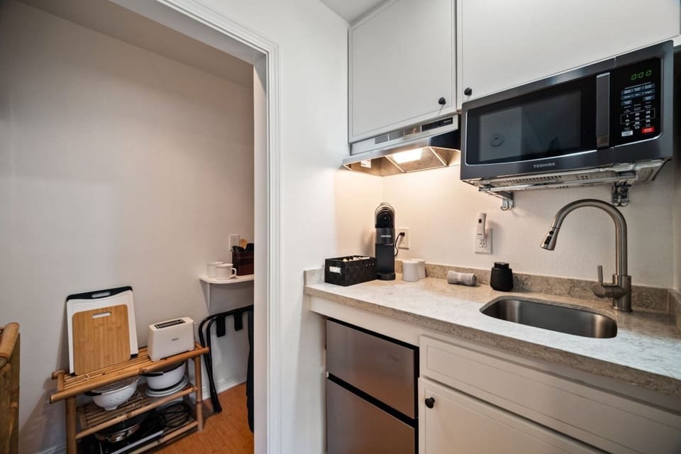 Suite 2 kitchenette and walk-in closet