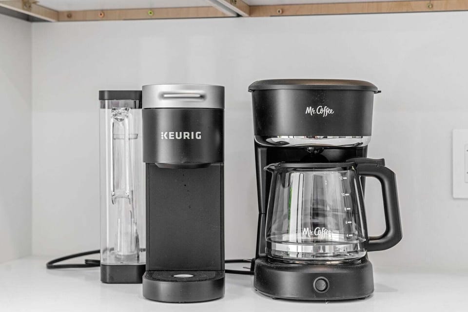 Keurig and drip coffeemakers for guests