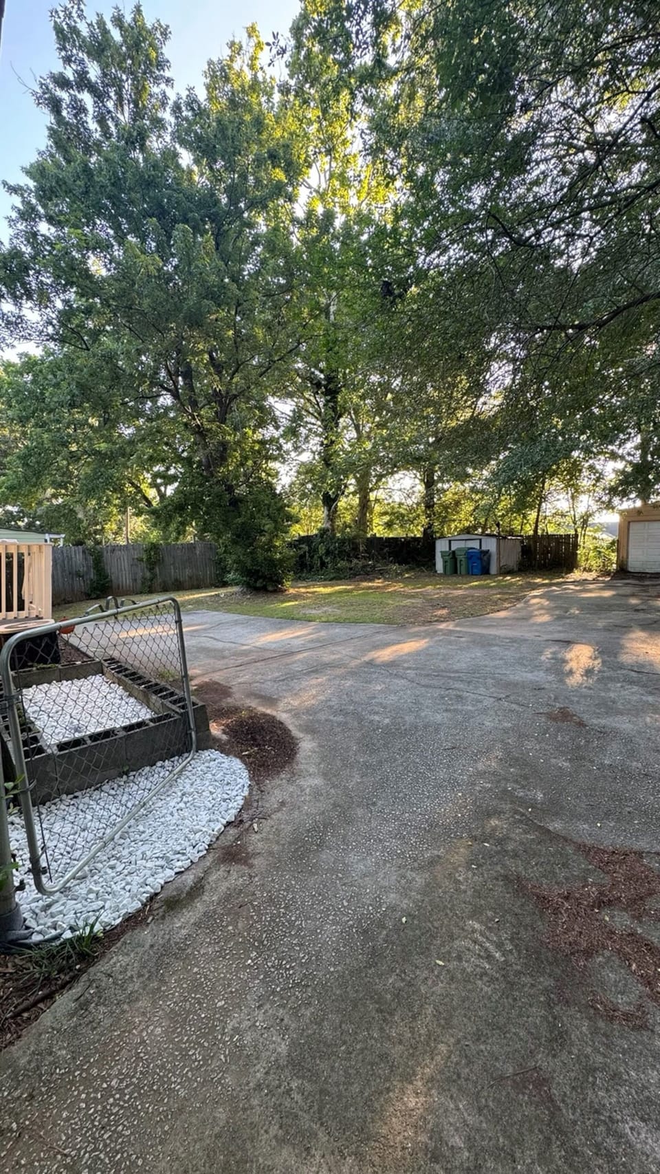 Spacious rear yard and parking area.