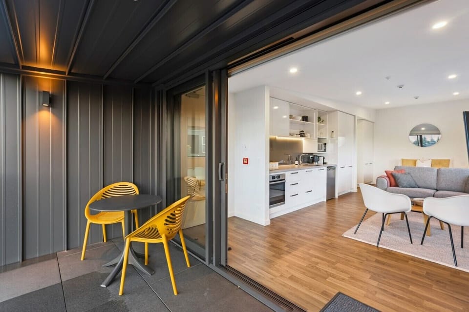 Private balcony with outdoor seating