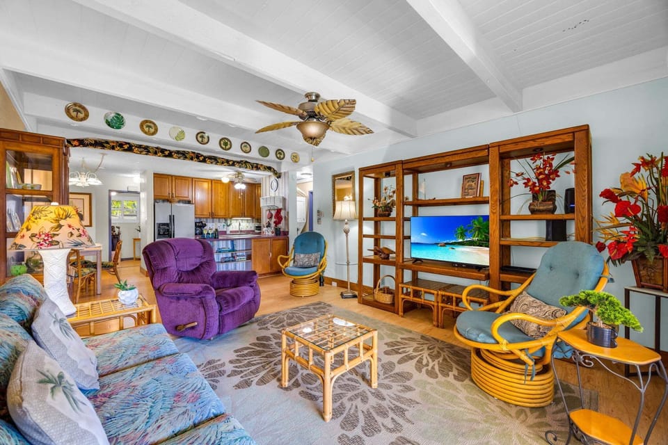 Relax after a day at the beach in this inviting living area.