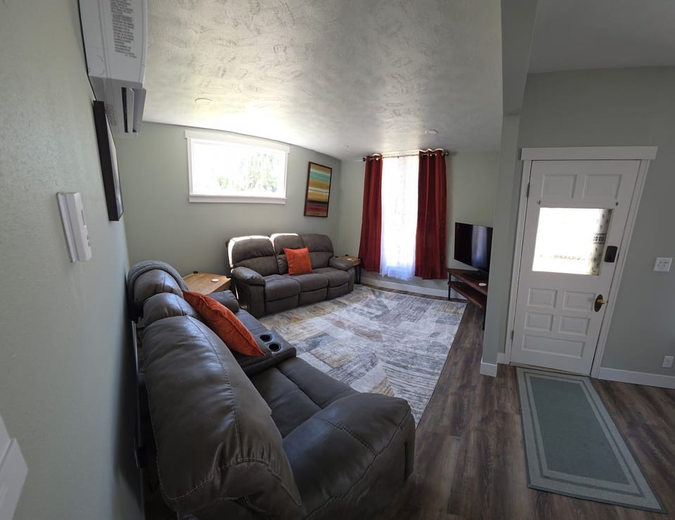 Living room with smart TV