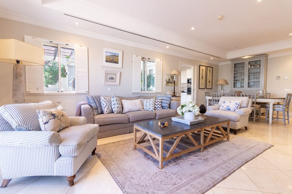 Apartment, 3 Bedrooms, Hot Tub (Garden - Ground Floor) | Living area | Flat-screen TV, fireplace