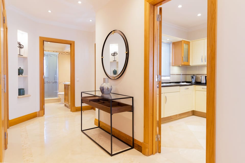 Apartment, 2 Bedrooms, Partial Sea View (First Floor) | Living area | Flat-screen TV, fireplace