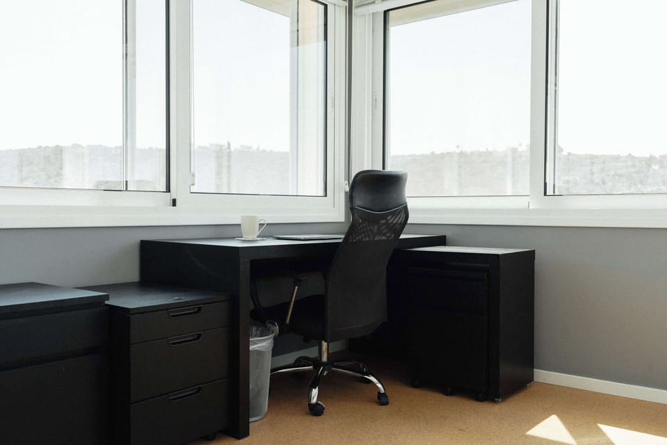 Work remotely with inspiring panoramic views across Pissouri Bay.