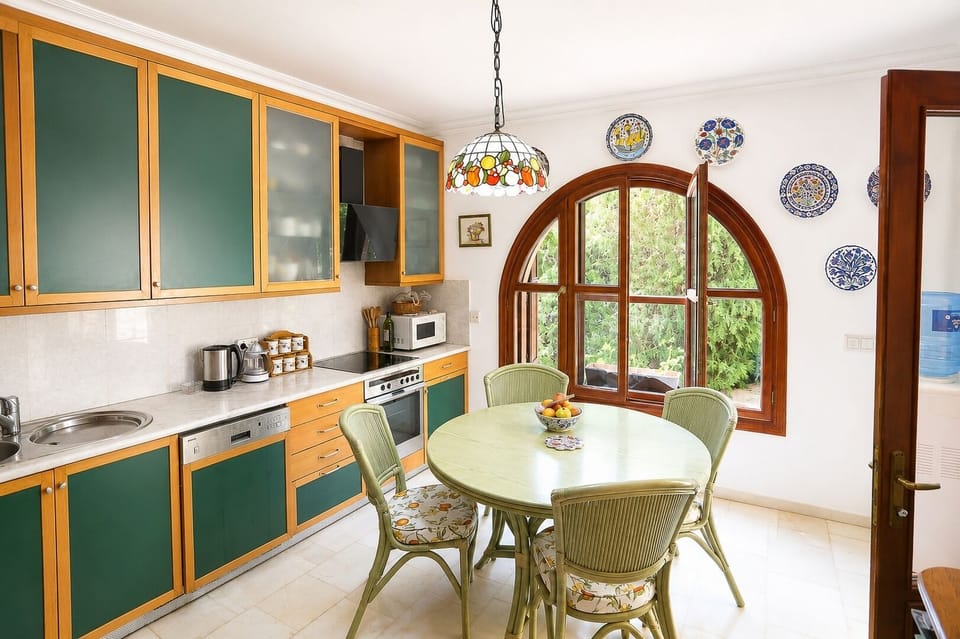 Villa | Private kitchen | Full-size fridge, oven, stovetop, dishwasher