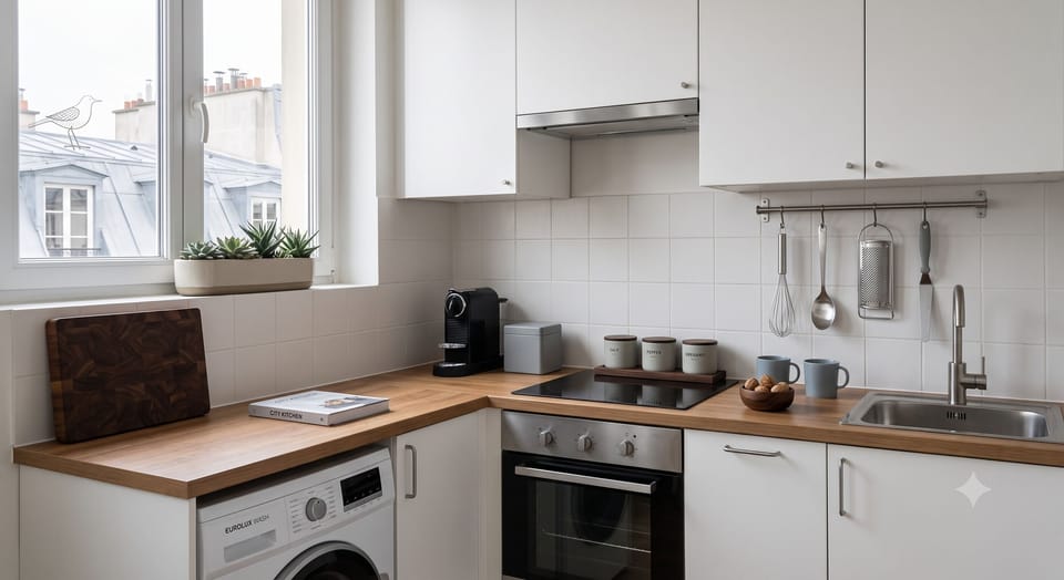 Comfort Apartment, City View | Private kitchen | Fridge, microwave, oven, dishwasher