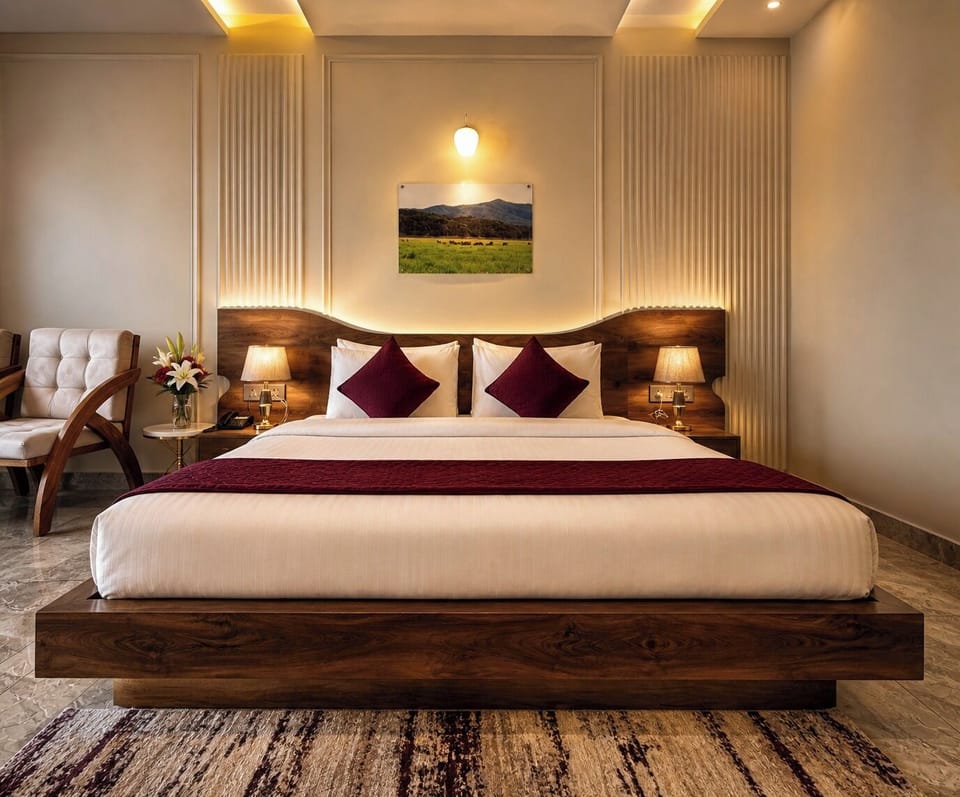Luxury Studio Suite, Balcony | Desk, blackout drapes, iron/ironing board, WiFi (free)