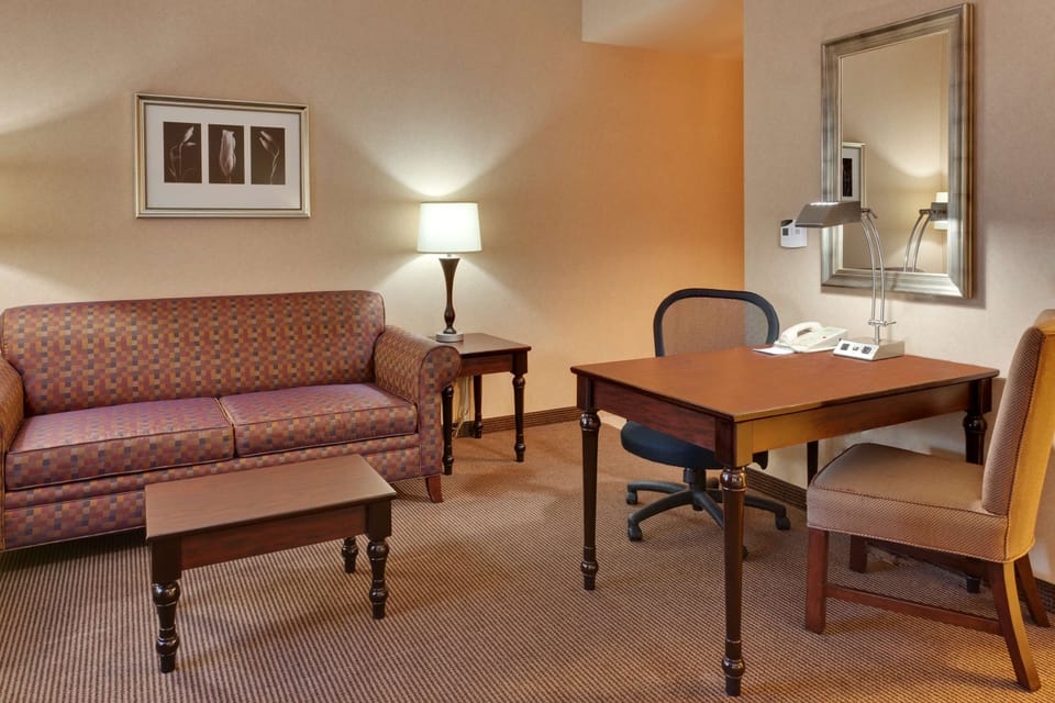 Suite, 1 King Bed, Non Smoking | Living area | 25-inch flat-screen TV with cable channels, TV, video-game console