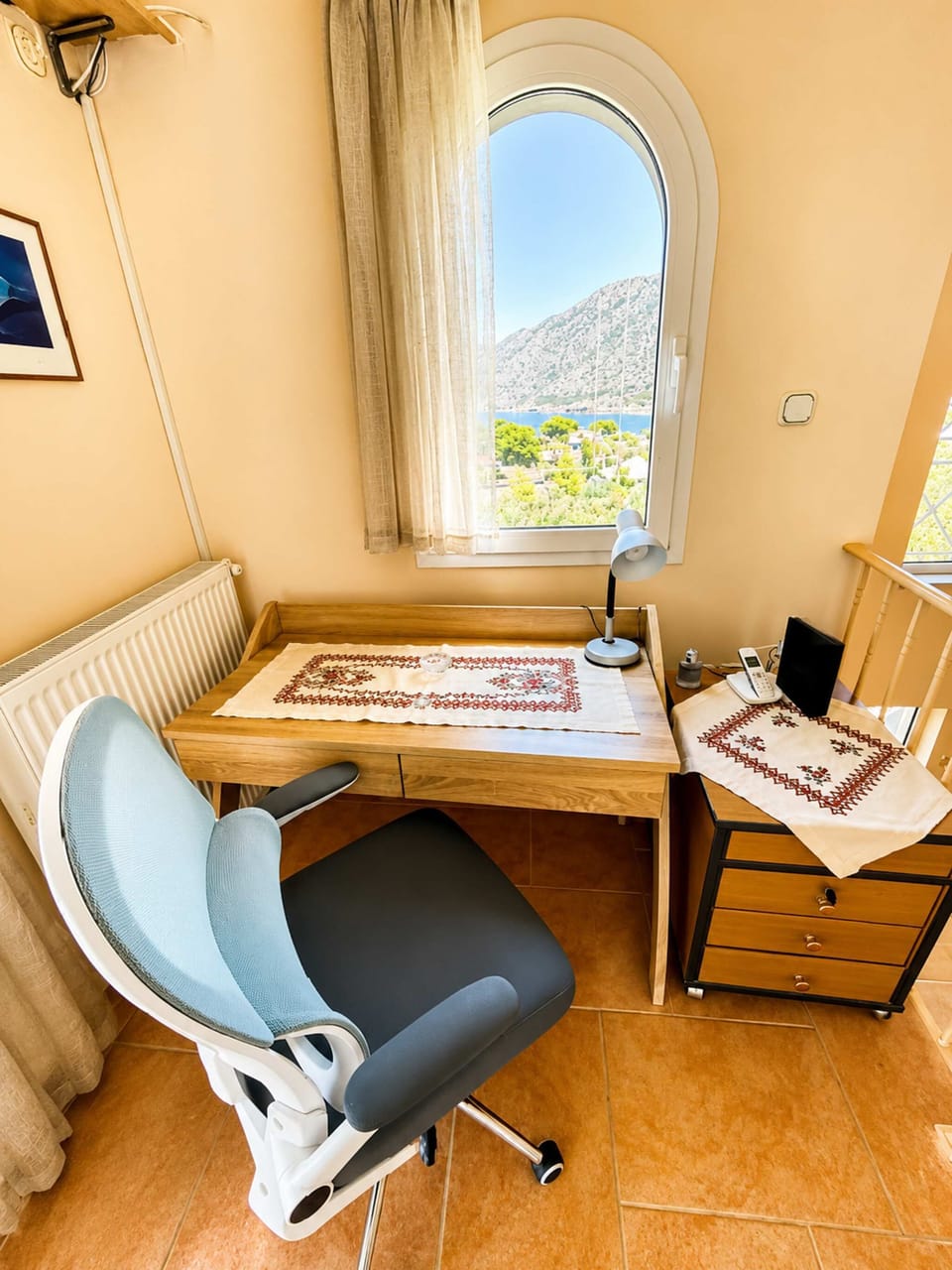 Quiet reading corner with views