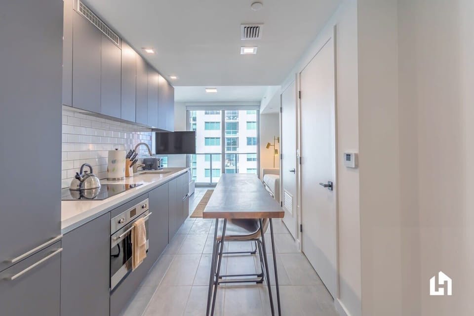 The kitchen is well-equipped with all you'd need to prepare a meal at home