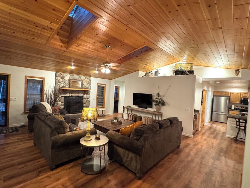 Roomy living room with open floor plan.