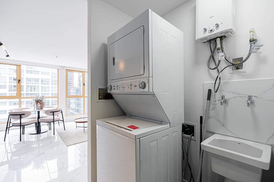 Convenient in-unit laundry area for added comfort during your stay.