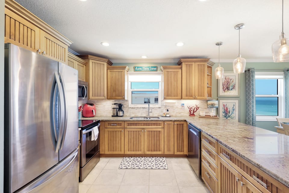 Fully stocked kitchen 