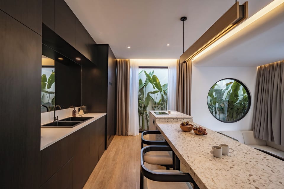 Deluxe Villa, 2 Bedrooms, Patio, Pool View | Private kitchen | Coffee/tea maker, fridge, stovetop, cookware/dishes/utensils