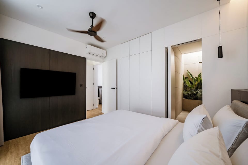 Deluxe Villa, 2 Bedrooms, Patio, Pool View | Egyptian cotton sheets, premium bedding, in-room safe, desk