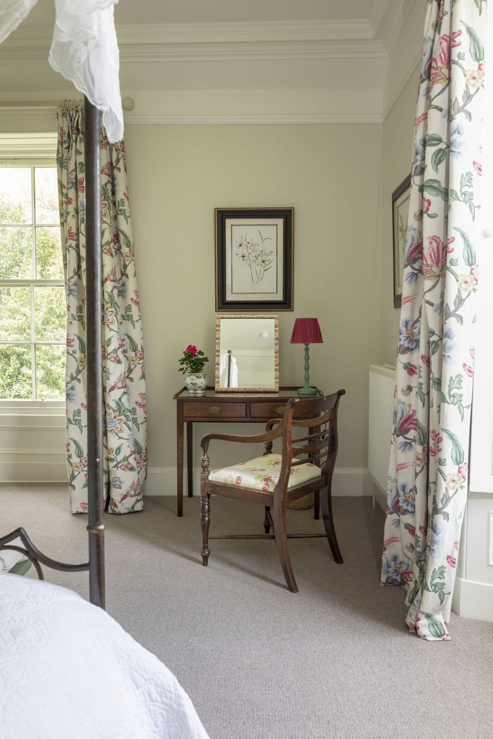Sunderland Farmhouse - bedroom one with elegant dressing table