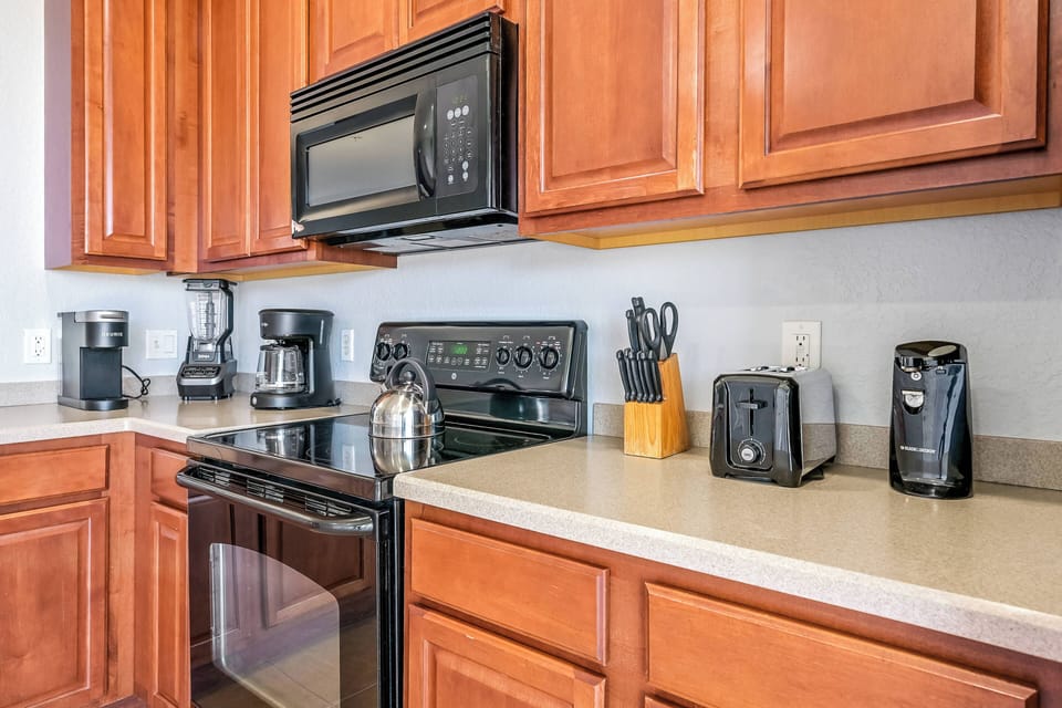 Microwave, oven, stovetop, dishwasher
