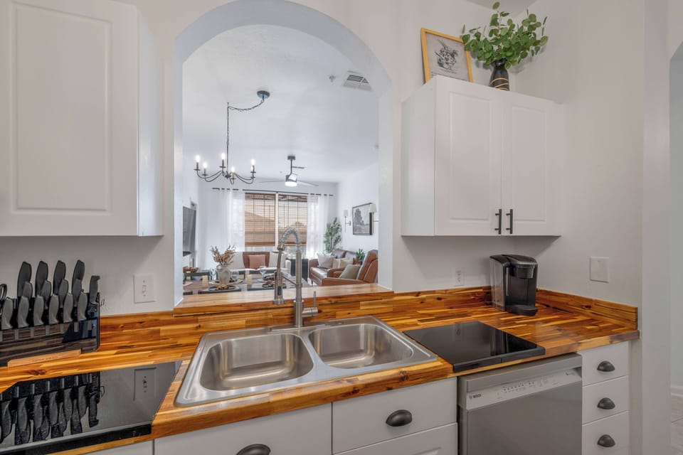 Microwave, oven, stovetop, dishwasher