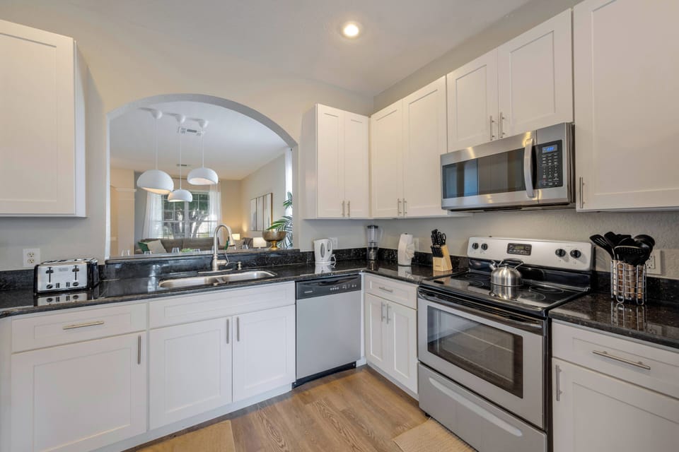 Microwave, oven, stovetop, dishwasher