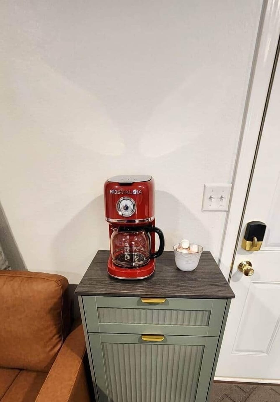 Coffee, tea, and creamer provided 