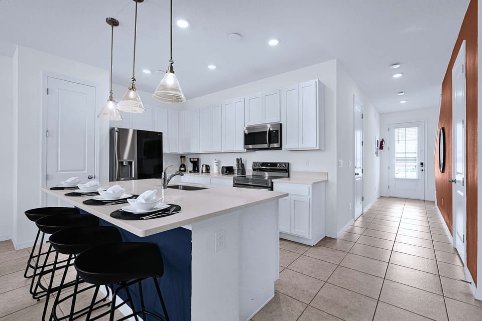 Stylish kitchen centerpiece designed for cooking, dining, and social moments