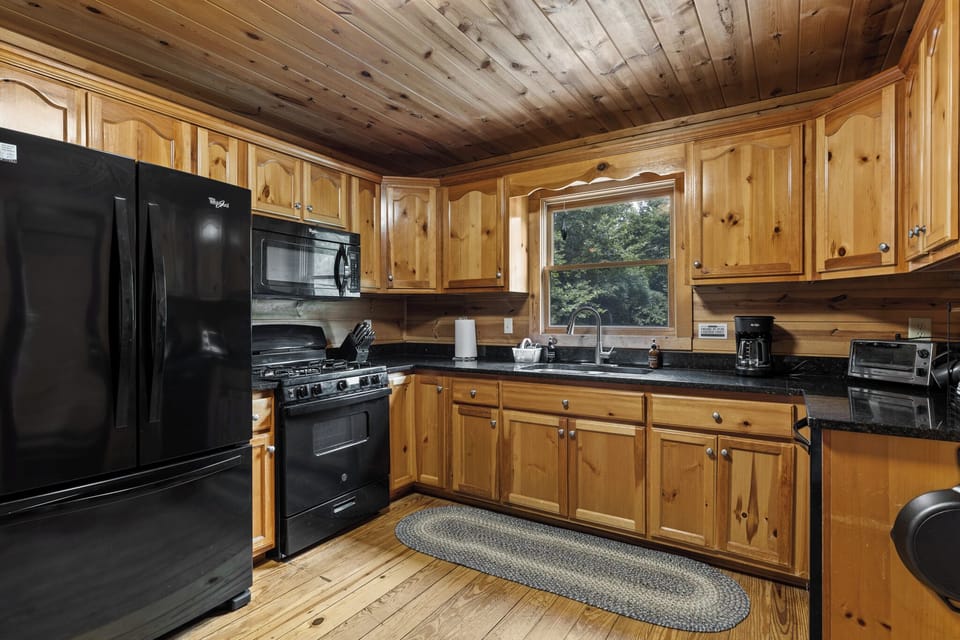 Fully stocked kitchen with everything you need to prepare everything from quick breakfasts to holiday dinners.