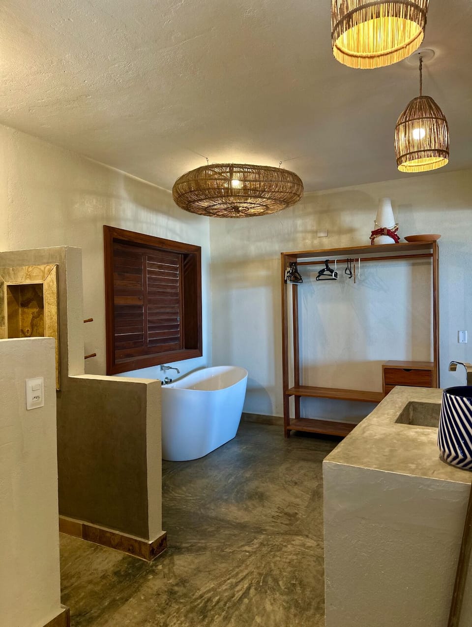 Luxury Room, Sea View | Bathroom | Separate tub and shower, hair dryer (on request), towels, soap