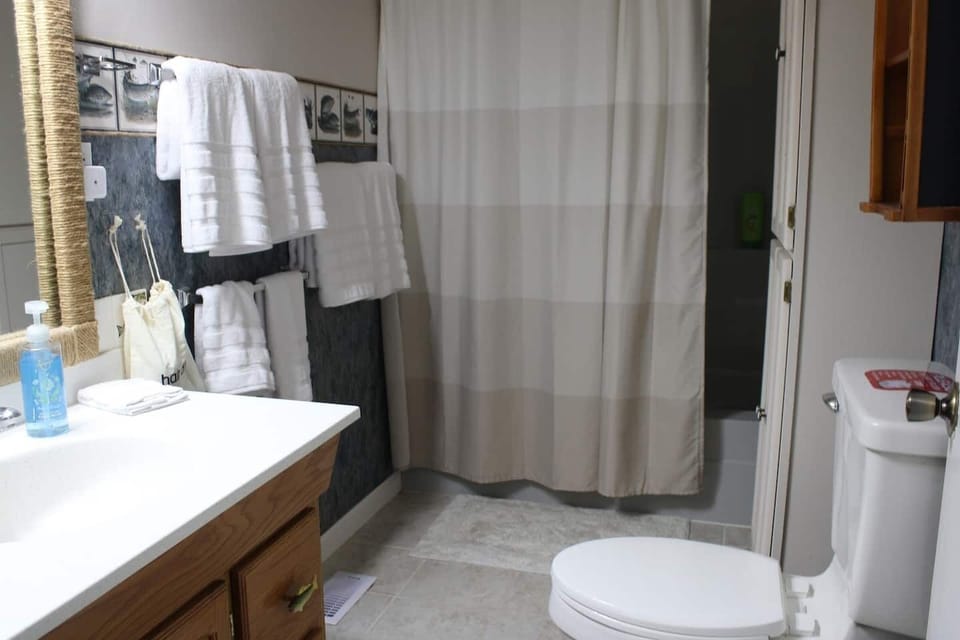 A clean, well-equipped bathroom helps everyone get ready with ease.