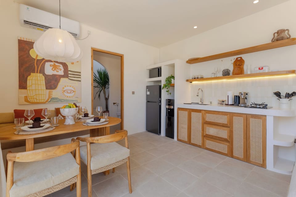 Deluxe Villa, 2 Bedrooms, Pool View | Private kitchen | Coffee/tea maker, microwave, stovetop, electric kettle