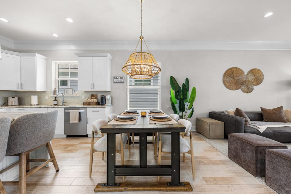 Dining table with seating for everyone