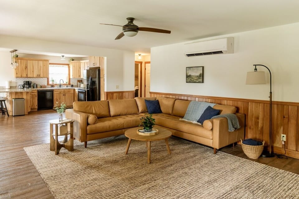 Cozy living room with AC