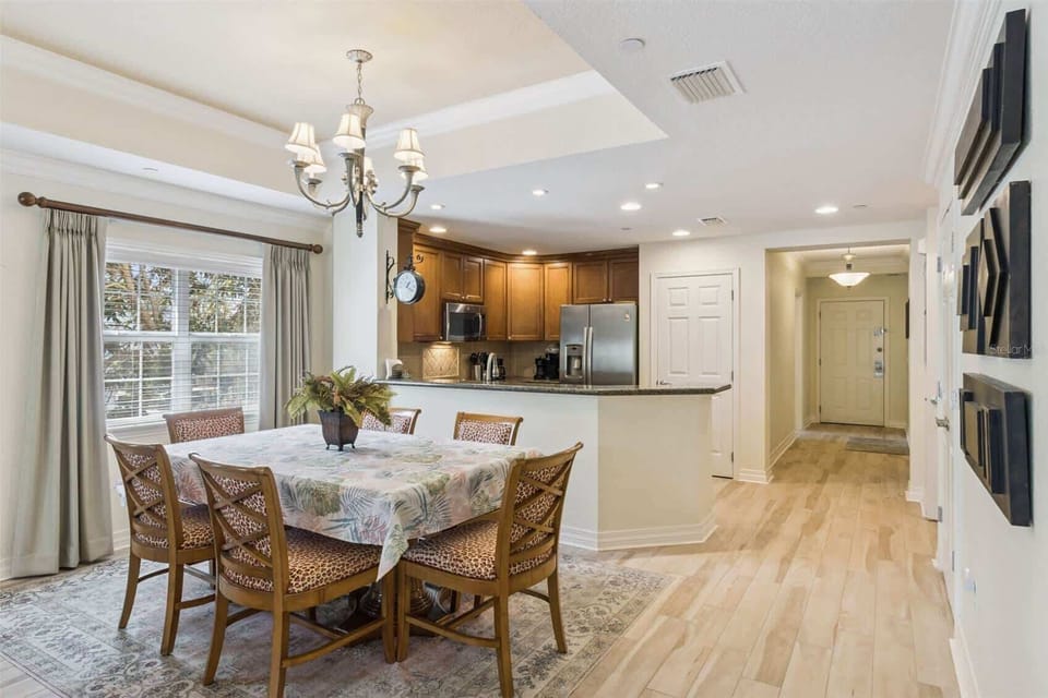 There's plenty of room for family meals, card games, and conversations that become vacation memories.