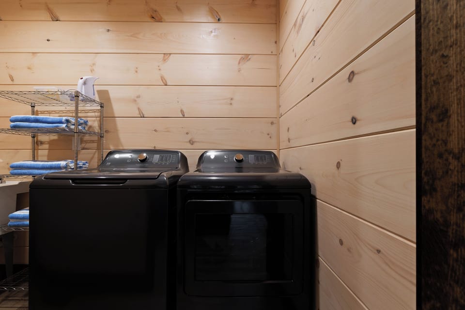 In-cabin washer and dryer make it easy to refresh clothes and towels during longer stays.