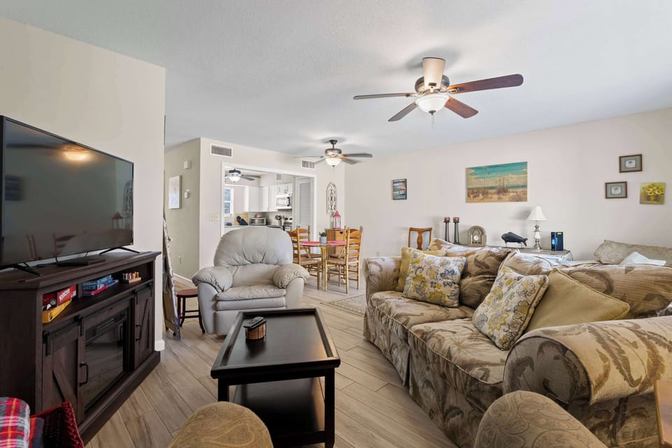Spacious open living, dining, & kitchen.  